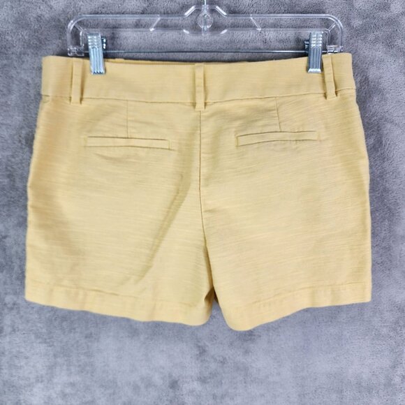 Women's Yellow Ann Taylor LOFT Shorts 4" Inseam Med Rise Size 4 - Picture 5 of 10
